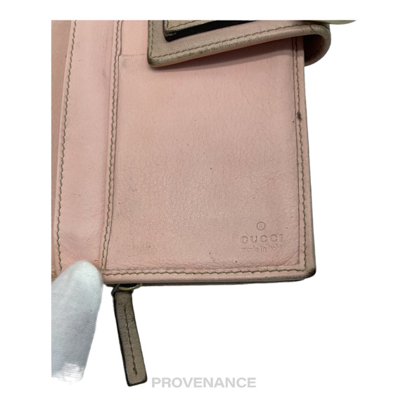 🔴 Gucci Long Wallet - GG Canvas Powder Pink - Picture 7 of 8